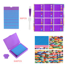 Load image into Gallery viewer, Diamond Art Trays Kits 5D DIY Diamond Painting Tray for Adults (48pcs Purple)