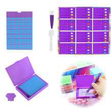 Load image into Gallery viewer, Diamond Art Trays Kits 5D DIY Diamond Painting Tray for Adults (48pcs Purple)