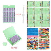 Load image into Gallery viewer, Diamond Art Trays Kits 5D DIY Diamond Painting Tray for Adults (60pcs Green)