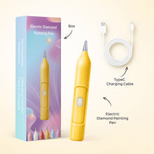 Load image into Gallery viewer, Electric Diamond Painting Pen No Wax Needed Vacuum Diamond Art Pen (Yellow)