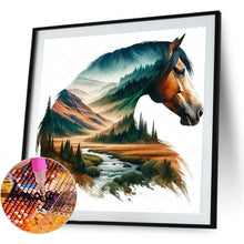 Load image into Gallery viewer, Mountain And River Silhouette Horse 40*40CM(Canvas) Full Round Drill Diamond Painting