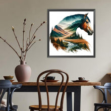 Load image into Gallery viewer, Mountain And River Silhouette Horse 40*40CM(Canvas) Full Round Drill Diamond Painting