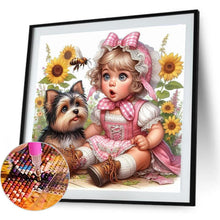 Load image into Gallery viewer, Cute Child 40*40CM(Canvas) Full Round Drill Diamond Painting