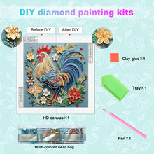 Load image into Gallery viewer, Rooster Quilling 30*30CM(Canvas) Partial Special Shaped Drill Diamond Painting