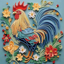Load image into Gallery viewer, Rooster Quilling 30*30CM(Canvas) Partial Special Shaped Drill Diamond Painting