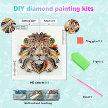 Load image into Gallery viewer, Lion Quilling 30*30CM(Canvas) Partial Special Shaped Drill Diamond Painting