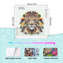 Load image into Gallery viewer, Lion Quilling 30*30CM(Canvas) Partial Special Shaped Drill Diamond Painting