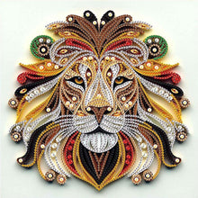 Load image into Gallery viewer, Lion Quilling 30*30CM(Canvas) Partial Special Shaped Drill Diamond Painting