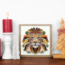 Load image into Gallery viewer, Lion Quilling 30*30CM(Canvas) Partial Special Shaped Drill Diamond Painting