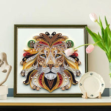 Load image into Gallery viewer, Lion Quilling 30*30CM(Canvas) Partial Special Shaped Drill Diamond Painting