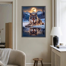 Load image into Gallery viewer, Moon Wolf 40*50CM(Canvas) Full Round Drill Diamond Painting
