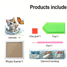 Load image into Gallery viewer, Cat 18*18CM(Canvas) Partial Special Shaped Drill Diamond Painting