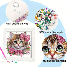 Load image into Gallery viewer, Cat 18*18CM(Canvas) Partial Special Shaped Drill Diamond Painting