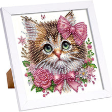 Load image into Gallery viewer, Cat 18*18CM(Canvas) Partial Special Shaped Drill Diamond Painting
