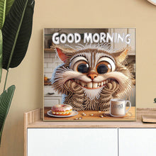 Load image into Gallery viewer, Funny Cat 30*30CM(Canvas) Partial Special Shaped Drill Diamond Painting