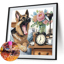 Load image into Gallery viewer, Funny Dog 30*30CM(Canvas) Partial Special Shaped Drill Diamond Painting