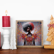 Load image into Gallery viewer, Elegant Black Beauty-Woman 30*30CM(Canvas) Partial Special Shaped Drill Diamond Painting