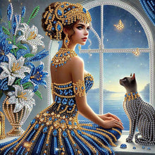 Load image into Gallery viewer, Elegant Egyptian Beauty-Woman 30*30CM(Canvas) Partial Special Shaped Drill Diamond Painting