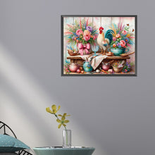 Load image into Gallery viewer, Retro Rooster In Kitchen 50*40CM(Canvas) Full Round Drill Diamond Painting