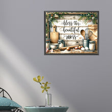 Load image into Gallery viewer, Retro Kitchen-Letter 50*40CM(Canvas) Full Round Drill Diamond Painting