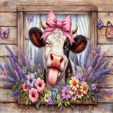 Load image into Gallery viewer, Retro Farm Cow 50*40CM(Canvas) Full Round Drill Diamond Painting