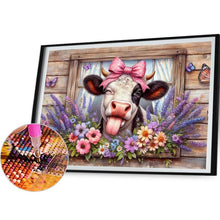 Load image into Gallery viewer, Retro Farm Cow 50*40CM(Canvas) Full Round Drill Diamond Painting