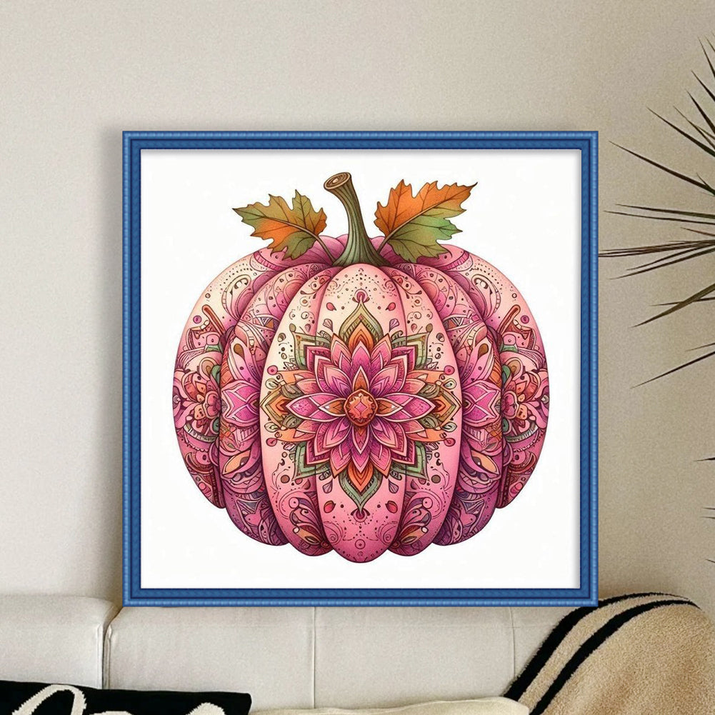 Mandala Pumpkin - Full 14CT Counted Cross Stitch 40x40CM - Yishu