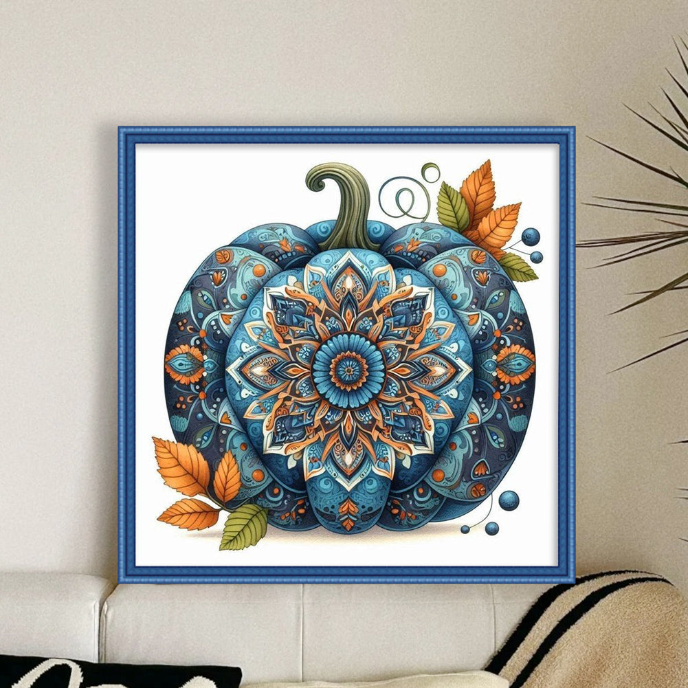 Mandala Pumpkin - Full 14CT Counted Cross Stitch 40x40CM - Yishu