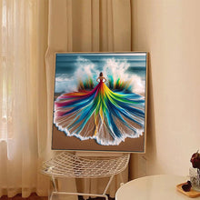 Load image into Gallery viewer, Rainbow Dress Girl 40*40CM(Canvas) Full Round Drill Diamond Painting