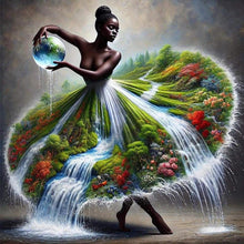 Load image into Gallery viewer, Nature Dress Girl 40*40CM(Canvas) Full Round Drill Diamond Painting