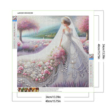 Load image into Gallery viewer, Wedding Dress Girl 40*40CM(Canvas) Full Round Drill Diamond Painting