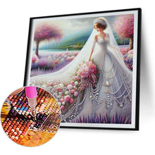 Load image into Gallery viewer, Wedding Dress Girl 40*40CM(Canvas) Full Round Drill Diamond Painting