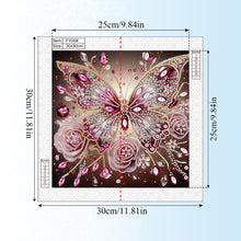 Load image into Gallery viewer, Butterfly 30*30CM(Canvas) Partial Special Shaped Drill Diamond Painting