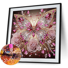 Load image into Gallery viewer, Butterfly 30*30CM(Canvas) Partial Special Shaped Drill Diamond Painting