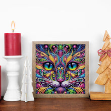 Load image into Gallery viewer, Colorful Cat 30*30CM(Canvas) Partial Special Shaped Drill Diamond Painting