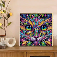 Load image into Gallery viewer, Colorful Cat 30*30CM(Canvas) Partial Special Shaped Drill Diamond Painting