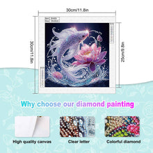 Load image into Gallery viewer, Purple Glow Fish 30*30CM(Canvas) Partial Special Shaped Drill Diamond Painting