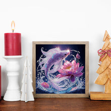Load image into Gallery viewer, Purple Glow Fish 30*30CM(Canvas) Partial Special Shaped Drill Diamond Painting