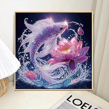 Load image into Gallery viewer, Purple Glow Fish 30*30CM(Canvas) Partial Special Shaped Drill Diamond Painting