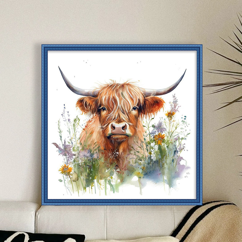 Yak - Full 11CT Stamped Cross Stitch 40x40CM - Huacan