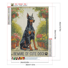 Load image into Gallery viewer, Doberman Pinscher-Dog 30*40CM(Canvas) Full Round Drill Diamond Painting