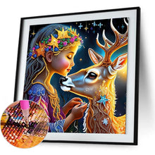 Load image into Gallery viewer, Deer Girl 30*30CM(Canvas) Partial Special Shaped Drill Diamond Painting