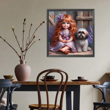 Load image into Gallery viewer, Cute Little Girl 40*40CM(Canvas) Full Round Drill Diamond Painting