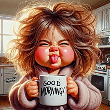 Load image into Gallery viewer, Cute Little Girl 40*40CM(Canvas) Full Round Drill Diamond Painting