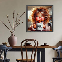 Load image into Gallery viewer, Cute Little Girl 40*40CM(Canvas) Full Round Drill Diamond Painting