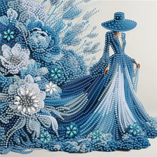 Load image into Gallery viewer, Elegant Hat Lady-Woman 30*30CM(Canvas) Partial Special Shaped Drill Diamond Painting