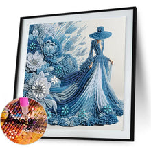 Load image into Gallery viewer, Elegant Hat Lady-Woman 30*30CM(Canvas) Partial Special Shaped Drill Diamond Painting