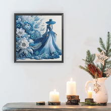 Load image into Gallery viewer, Elegant Hat Lady-Woman 30*30CM(Canvas) Partial Special Shaped Drill Diamond Painting