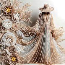 Load image into Gallery viewer, Elegant Hat Lady-Woman 30*30CM(Canvas) Partial Special Shaped Drill Diamond Painting