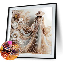 Load image into Gallery viewer, Elegant Hat Lady-Woman 30*30CM(Canvas) Partial Special Shaped Drill Diamond Painting
